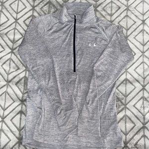 Gray thin quarter zip